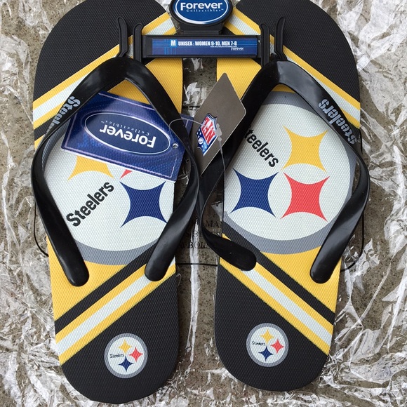 pittsburgh steelers men's flip flops